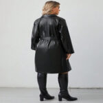 FrenchyPlusLapelNeckBeltedPULeatherCoat-3